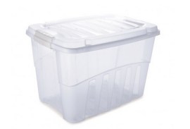 Caixa De Plástico Retangular Organizadora Com Tampa E Travas Laterais Gran Box - 19.8 Litros - Plasutil